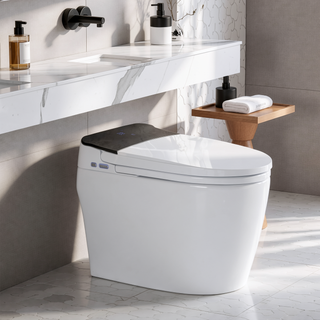 Sunvega Elongated Smart Toilet with Heated Bidet Seat Auto Open Close Lid