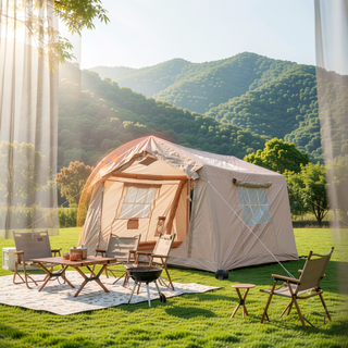 Sunvega 2025 Upgrade Inflatable Camping Tent with Air Pump and Stove Jack