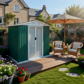 Sunvega Apex Roof Outdoor Tool Storage Shed With Aluminum Alloy Frame