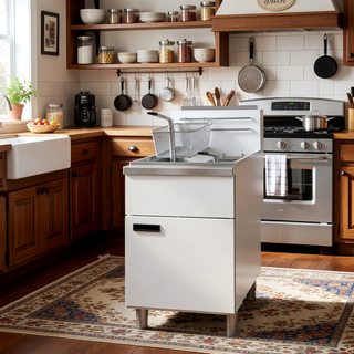 Sunvega 5-Burner Liquid Propane Deep Fryer with 150,000 BTU/h Adjustable Thermostat