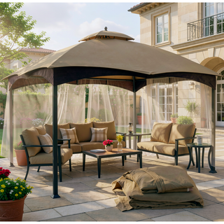 Sunvega Heavy Duty Replacement Gazebo Top with Air Vent and Drain Holes