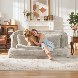 Sunvega Double Human Dog Bed Loveseat with 5 Adjustable Positions and Plump Pillow