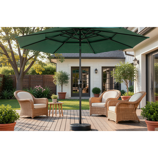 Sunvega 15-Foot Rectangular Outdoor Umbrella with Crank for Patio and Garden