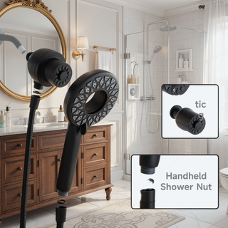 Sunvega Magnetic Handheld Shower Head with 6 Spray Modes and 60 Inch Hose