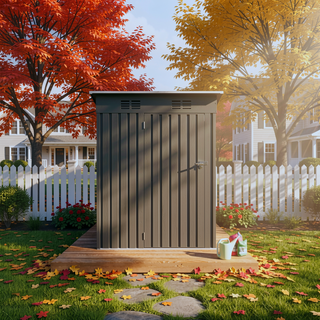 Sunvega 5X3 FT Metal Outdoor Storage Shed with Lockable Door for Garden and Patio