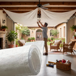 Sunvega Universal Winter Gazebo Cover with Sidewalls and Mesh Windows Waterproof