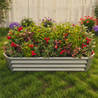 Sunvega 72x36x12 Inch Metal Raised Garden Bed for Plants Vegetables and Flowers