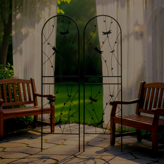 Sunvega 2 Pack 71" x 19.7" Rustproof Metal Garden Trellis for Climbing Plants