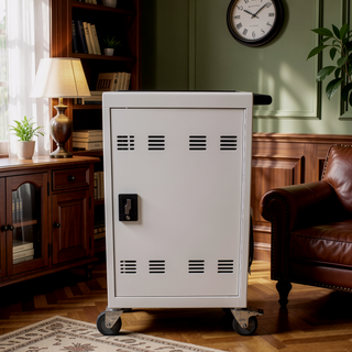 Sunvega Mobile Charging Cart and Cabinet for 35 Tablets Laptops with Locking Storage