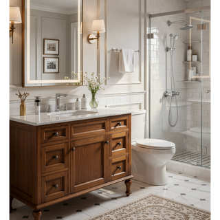 Sunvega Brushed Nickel Single Hole Bathroom Sink Faucet with Pop-up Drain