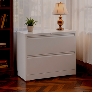 Sunvega 4 Drawer Metal Vertical File Cabinet with Lock for A4 Legal Letter Size