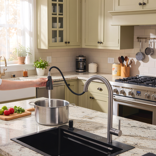 Sunvega 32x19 Inch Overmount Single Bowl Kitchen Sink in Brushed Nickel