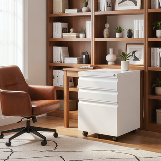 Sunvega 2 Drawer Mobile File Cabinet with Lock for Legal Letter A4 Size