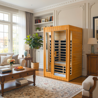 Sunvega Two Person Hemlock Indoor Far Infrared Sauna Room with Bluetooth