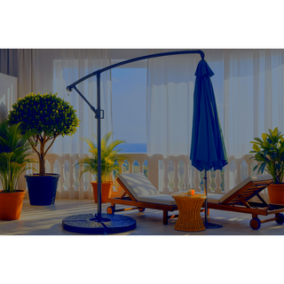 Sunvega 15-Foot Rectangular Outdoor Umbrella with Crank for Patio and Garden