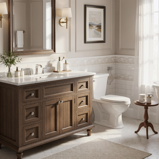 Sunvega Single Hole Bathroom Faucet with Ceramic Cartridge in Brushed Gold