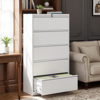 Sunvega 4 Drawer Metal Vertical File Cabinet with Lock for A4 Legal Letter Size