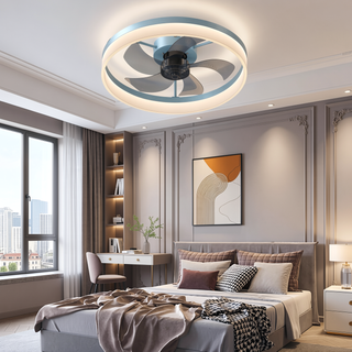 Sunvega Dimmable LED Ceiling Fan with Light for Modern Bedroom Living Room