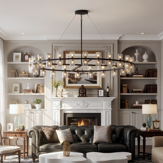 Sunvega Luxury Double Crystal Ring LED Chandelier Lighting for Modern Dining Room