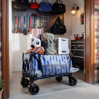 Sunvega Heavy Duty Folding Utility Wagon Cart with 480lbs Capacity and All Terrain Wheels