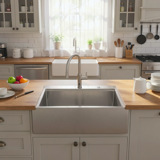 Sunvega 16 Gauge Stainless Steel Kitchen Sink with Integrated Workstation Ledge