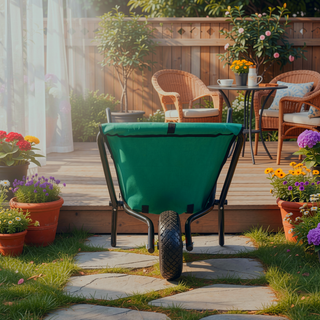 Sunvega Two-Wheeled Garden Cart with 10-Inch Pneumatic Wheels for Easy Handling