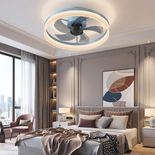 Sunvega Dimmable LED Ceiling Fan with Light for Modern Bedroom Living Room