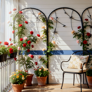 Sunvega 2 Pack 71" x 19.7" Rustproof Metal Garden Trellis for Climbing Plants