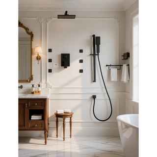 Sunvega Rainfall Wall Mounted Shower System with 6 Body Sprays
