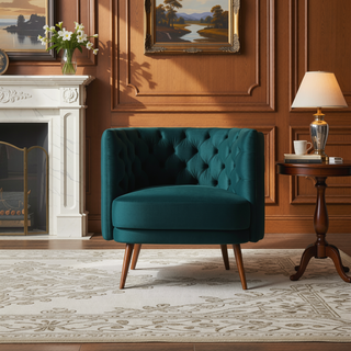 Sunvega Elegant Tufted Velvet Chaise Lounge for One-Person Relaxation