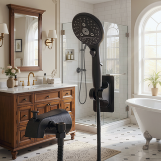 Sunvega Lift-Up Diverter Bathtub Faucet with 6 Settings Handheld Shower in Chrome