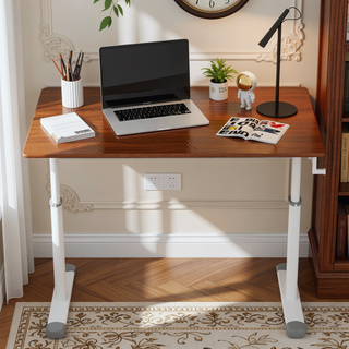 Sunvega Height Adjustable Hand Crank Sit Stand Home Office Desk for Study Room
