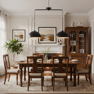 Sunvega Industrial Modern Black Double Pendant Light with Matte Finish for Dining Room Kitchen