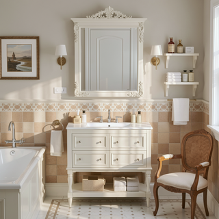 Sunvega 36 Inch Freestanding Vanity Cabinet with Sink Combo and 4 Drawers