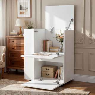 Sunvega Logan Bar Cart with Dual Cabinets and Open Shelves for Easy Access