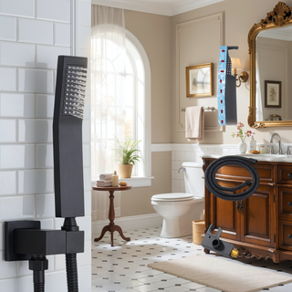 Sunvega Wall Mounted Shower System Combo Set with 10 Inch Rainfall and Handheld Faucet