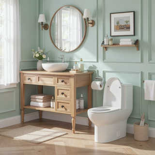 Sunvega Modern One Piece Toilet with Soft Closing Seat and Powerful Flushing