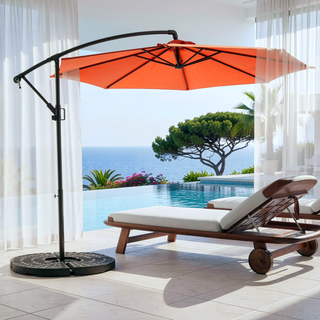 Sunvega 15-Foot Rectangular Outdoor Umbrella with Crank for Patio and Garden