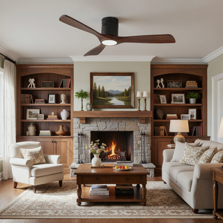 Sunvega 52 Inch Flush Mount Ceiling Fan with Light and Remote Control