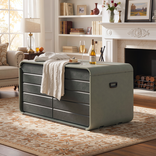Sunvega 120 Gallon All-Weather Waterproof Lockable Outdoor Metal Storage Box with Wheels