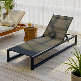 Sunvega Adjustable Patio Chaise Lounge Set of 2 with Breathable Mesh Seat
