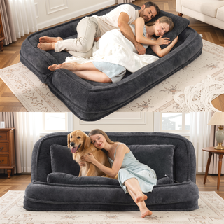 Sunvega Double Human Dog Bed Loveseat with 5 Adjustable Positions and Plump Pillow