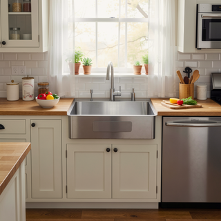 Sunvega 16 Gauge T304 Stainless Steel Undermount Kitchen Sink with Drain Assembly