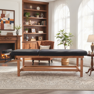 Sunvega Professional PU Leather Massage Table with Adjustable Height and Waterproof Surface