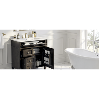 Sunvega Modern Minimalist 30'' Bathroom Vanity with Top Sink and Ample Storage