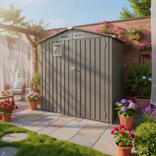 Sunvega 6X3.6FT Metal Storage Shed with Waterproof Roof and Lockable Door