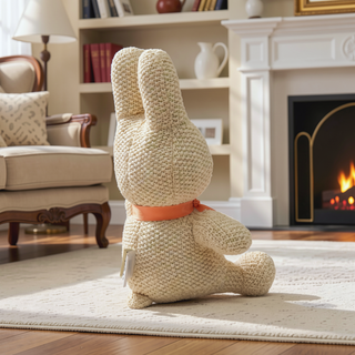 Sunvega Handmade Cotton Knitted Soft Bunny Plush Toy for Bedtime