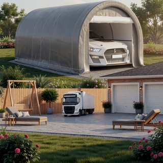 Sunvega Heavy Duty Portable Carport Garage Storage Tent with Large Zippered Door
