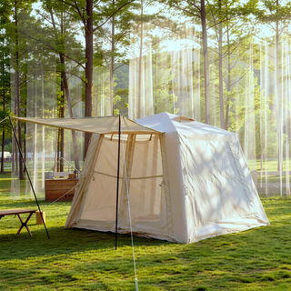 Sunvega 4 Season Inflatable Tent with Canopy and Hand Pump for 2-3 Person Camping