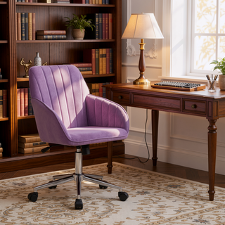Sunvega Ergonomic Swivel Chair with Soft Memory Foam Cushion and Lumbar Support